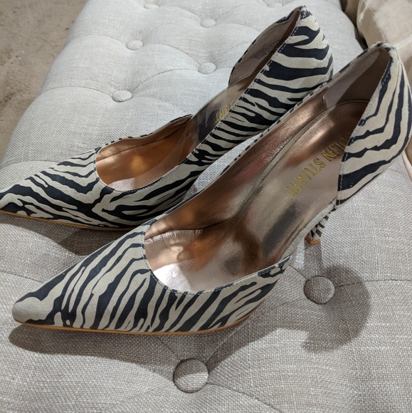 Colin Stuart Shoes - Zebra print suede stiletto pumps